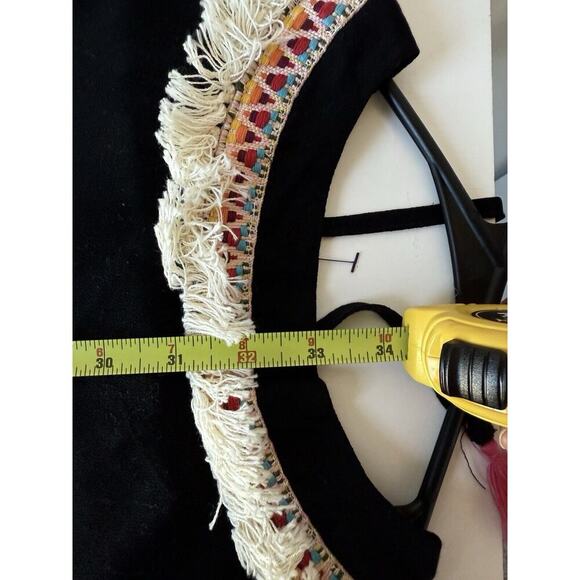 Anthropologie Current Project Dress Women’s L Black Pleated Embroidered Ruffle - Picture 7 of 7